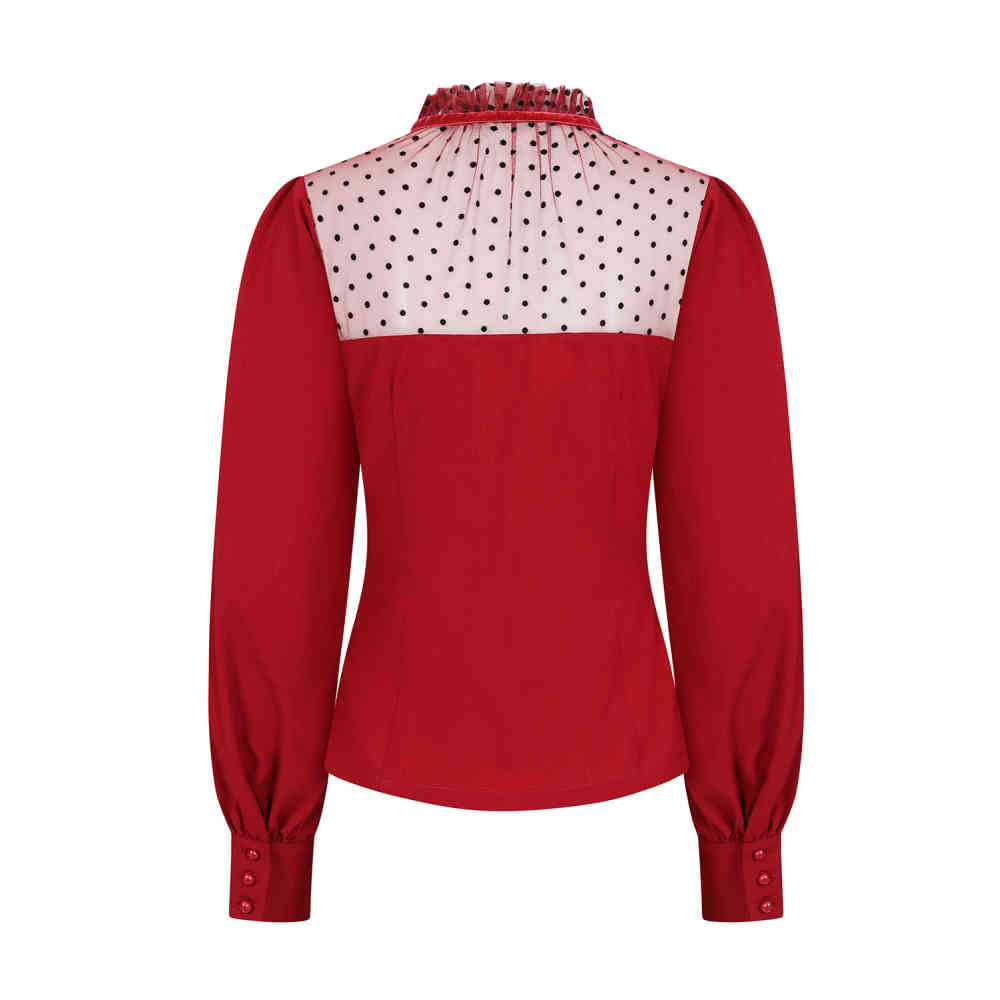 Banned - Luna Bluse - Bordeauxrot